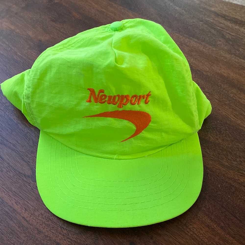Newport nylon SnapBack lime green hat